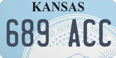 KS license plate 689ACC