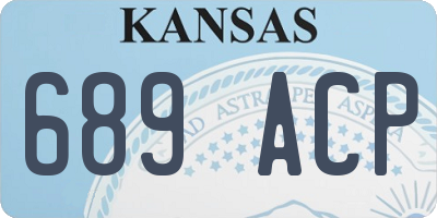 KS license plate 689ACP