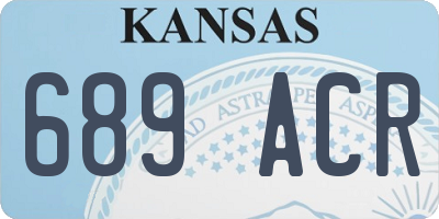 KS license plate 689ACR