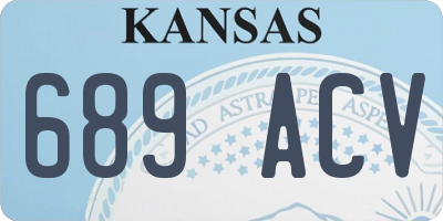 KS license plate 689ACV