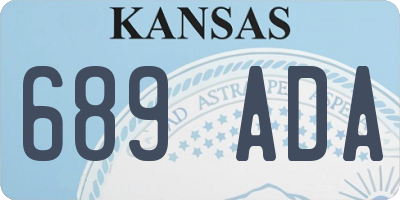 KS license plate 689ADA