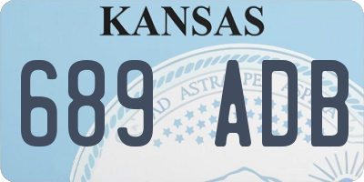 KS license plate 689ADB