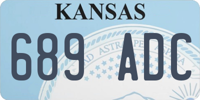 KS license plate 689ADC