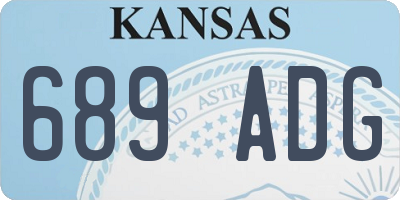 KS license plate 689ADG