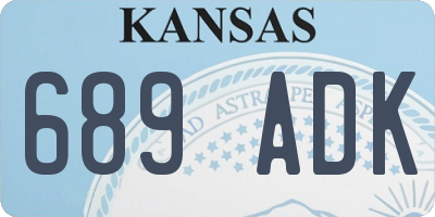 KS license plate 689ADK