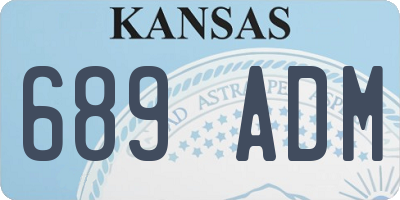 KS license plate 689ADM