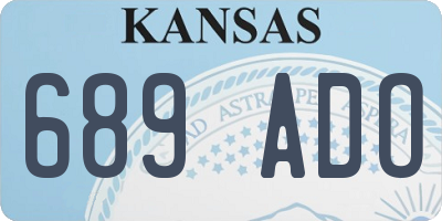 KS license plate 689ADO