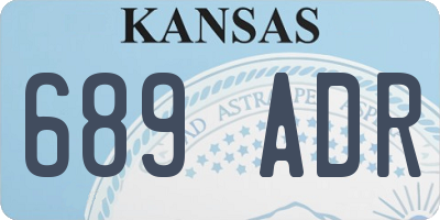 KS license plate 689ADR
