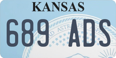 KS license plate 689ADS