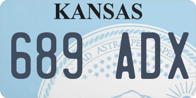 KS license plate 689ADX