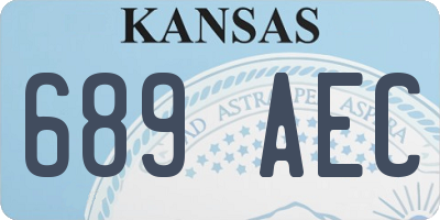 KS license plate 689AEC