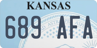 KS license plate 689AFA