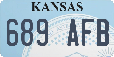 KS license plate 689AFB
