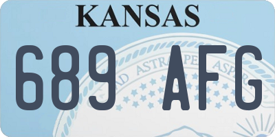 KS license plate 689AFG
