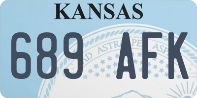 KS license plate 689AFK