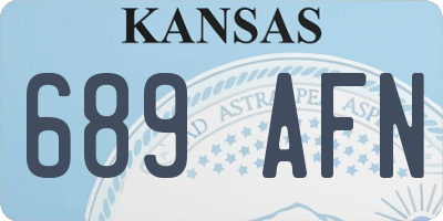 KS license plate 689AFN