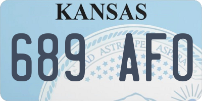 KS license plate 689AFO