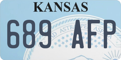 KS license plate 689AFP