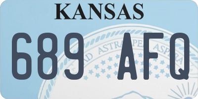 KS license plate 689AFQ