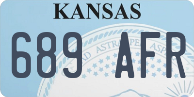 KS license plate 689AFR