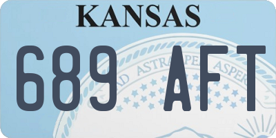 KS license plate 689AFT