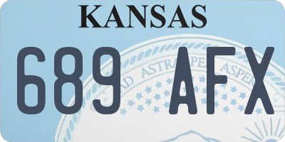 KS license plate 689AFX
