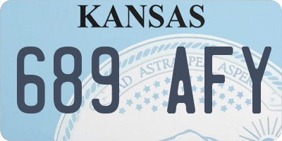 KS license plate 689AFY