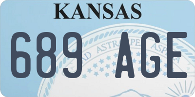 KS license plate 689AGE