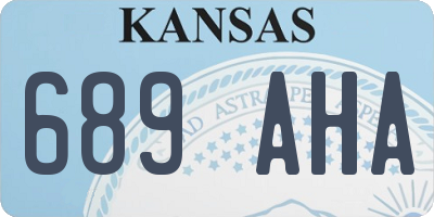 KS license plate 689AHA