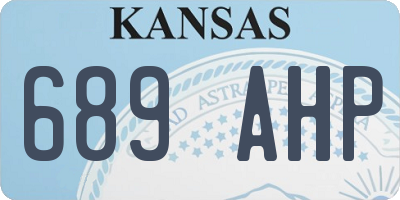 KS license plate 689AHP
