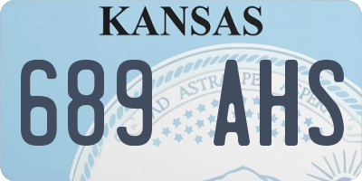 KS license plate 689AHS