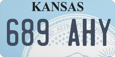 KS license plate 689AHY