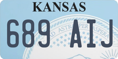 KS license plate 689AIJ