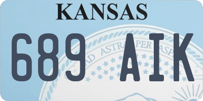 KS license plate 689AIK