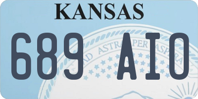 KS license plate 689AIO