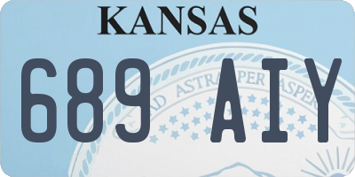 KS license plate 689AIY