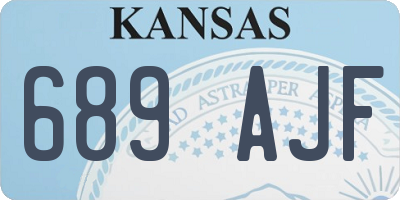 KS license plate 689AJF