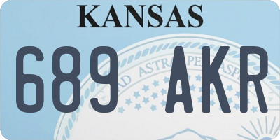 KS license plate 689AKR