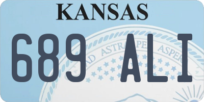 KS license plate 689ALI