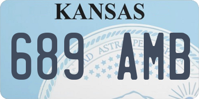 KS license plate 689AMB