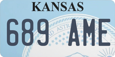 KS license plate 689AME