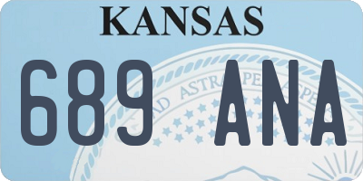 KS license plate 689ANA