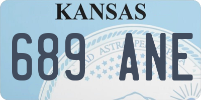 KS license plate 689ANE