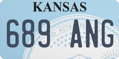 KS license plate 689ANG