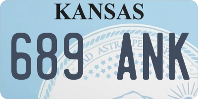 KS license plate 689ANK