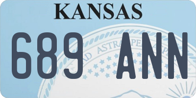 KS license plate 689ANN