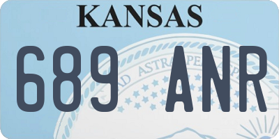 KS license plate 689ANR