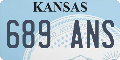 KS license plate 689ANS