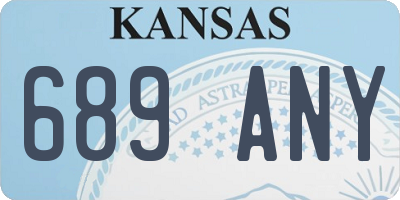 KS license plate 689ANY