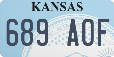 KS license plate 689AOF